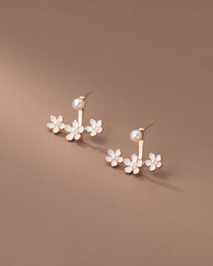 Blooming Flower Jacket Earrings