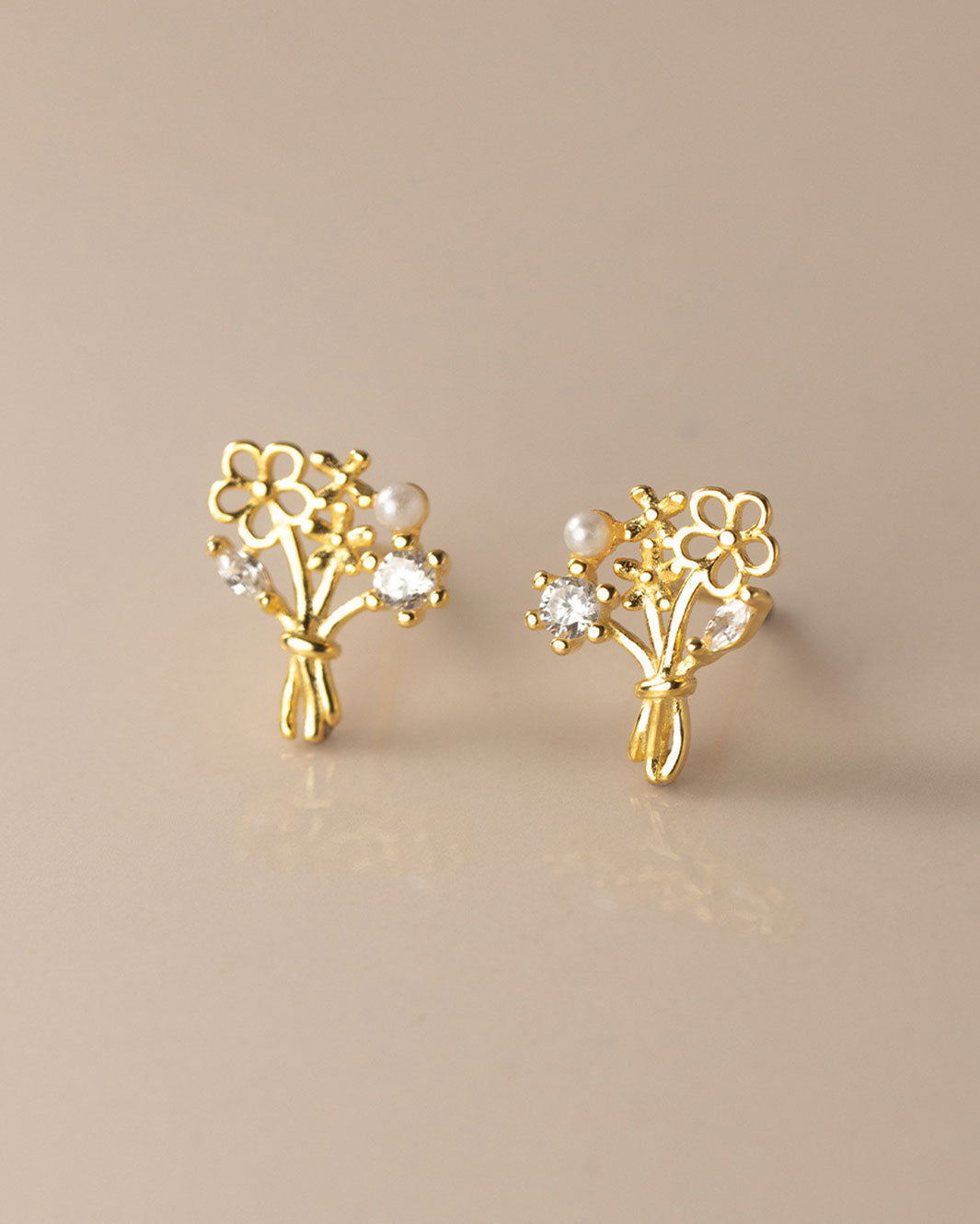 Floral Bouquet Stud Earrings