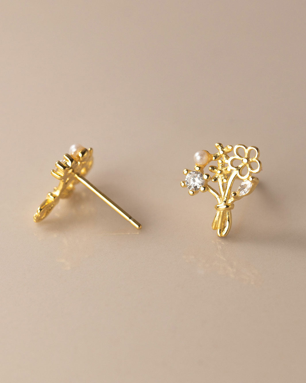 Floral Bouquet Stud Earrings