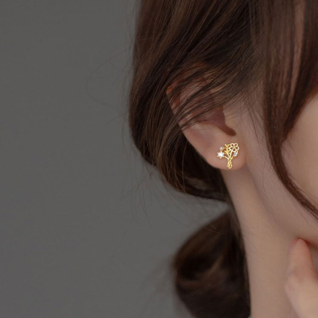 Floral Bouquet Stud Earrings