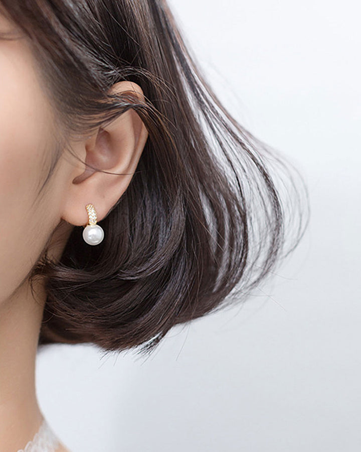 Lais Pearl Petite Huggie Earrings