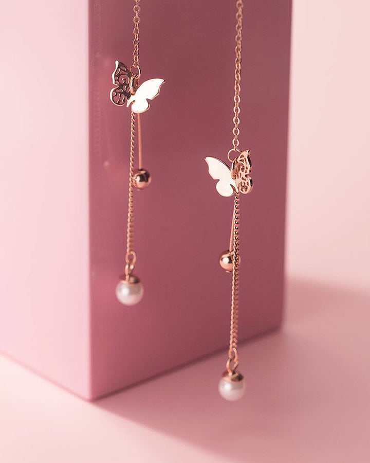 Clytia Butterfly Threader Earrings