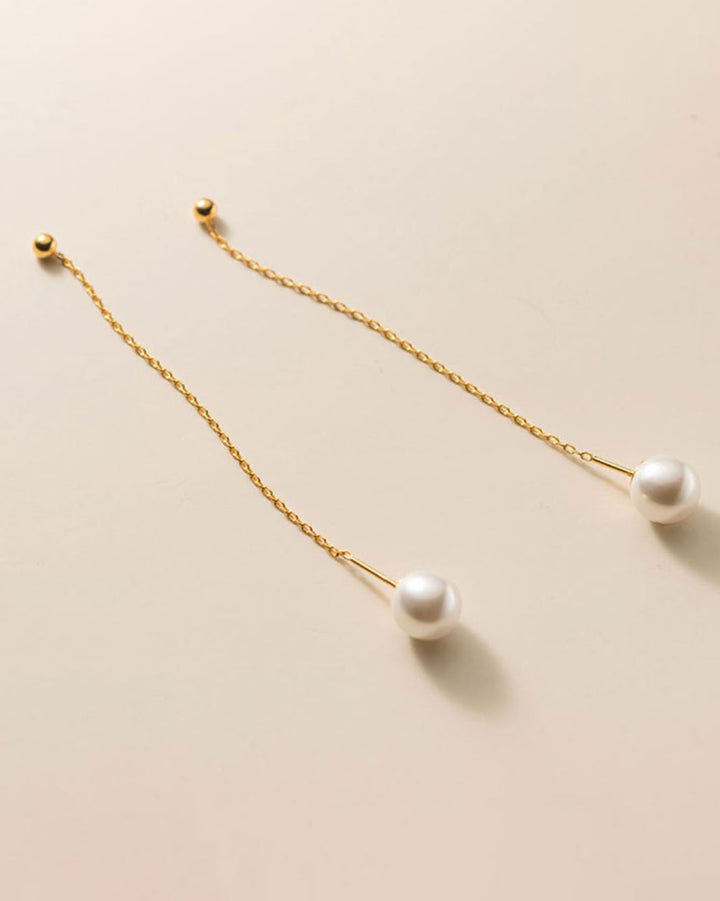 Helmi Pearl Threader Earrings