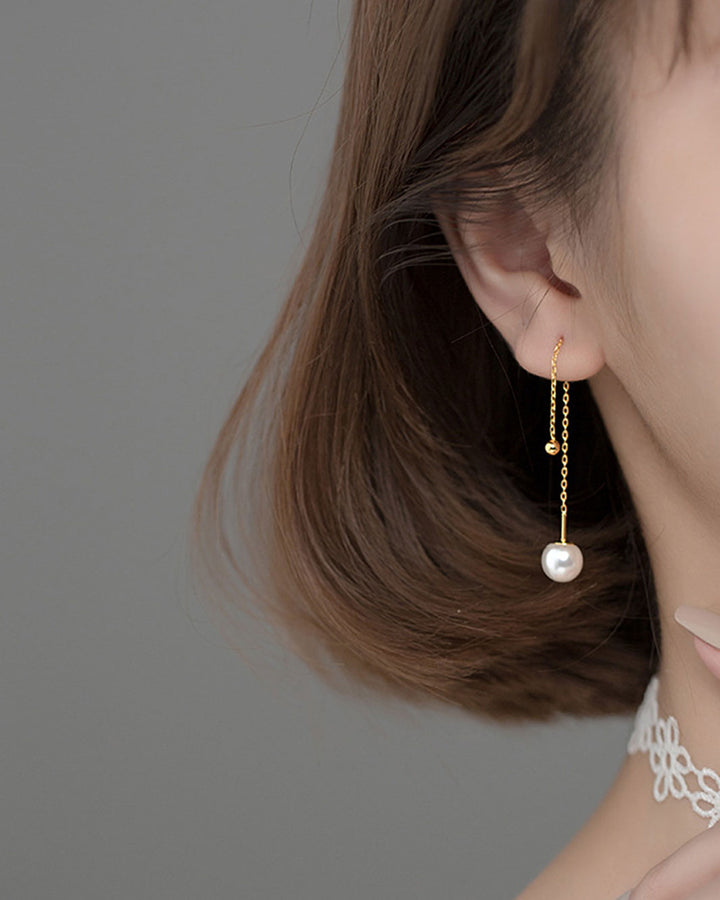 Helmi Pearl Threader Earrings