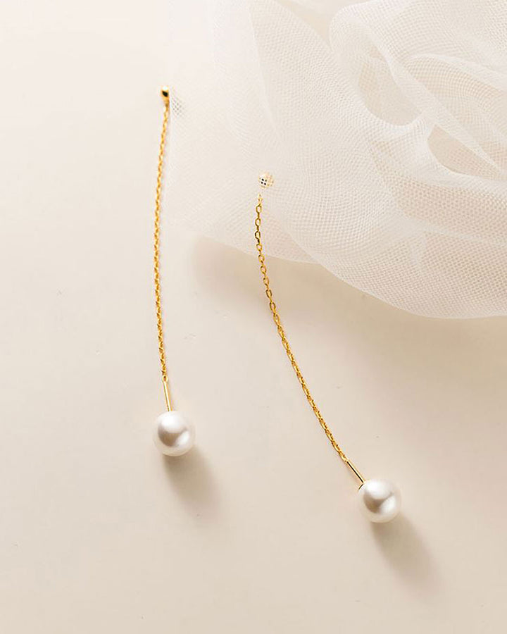 Helmi Pearl Threader Earrings