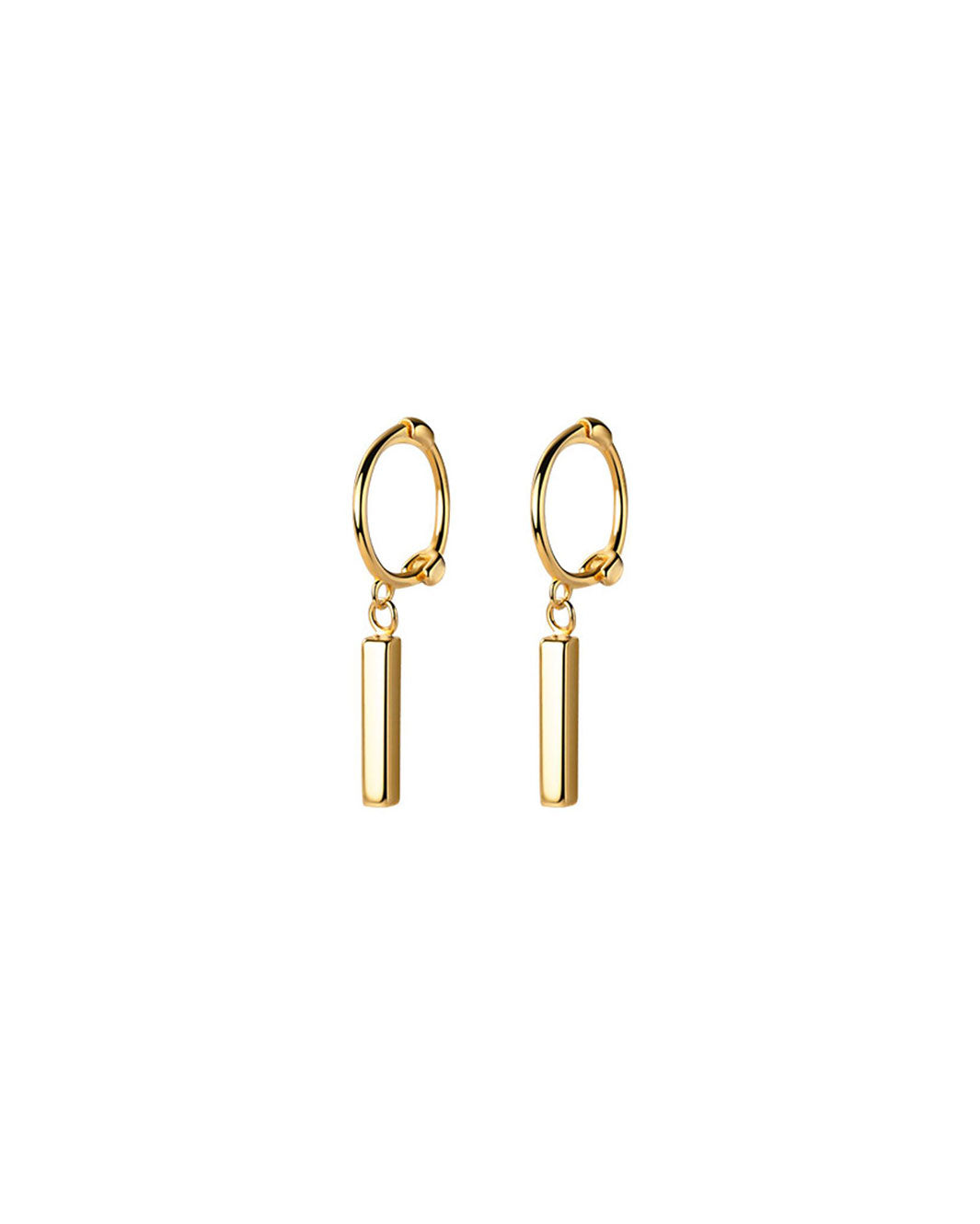 Straight Bar Huggie Earrings