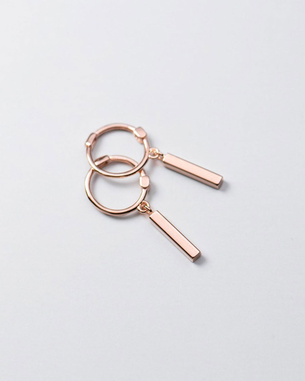 Straight Bar Huggie Earrings