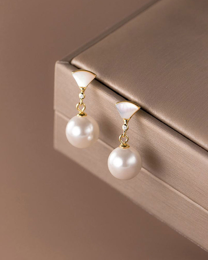 Ayaka Mother of Pearl Drop Earrings