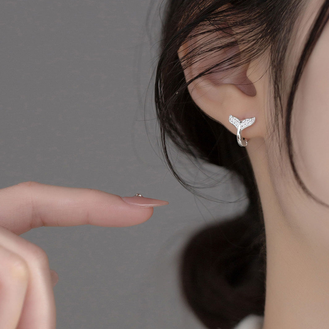 Moira Mermaid Tail Huggie Earrings