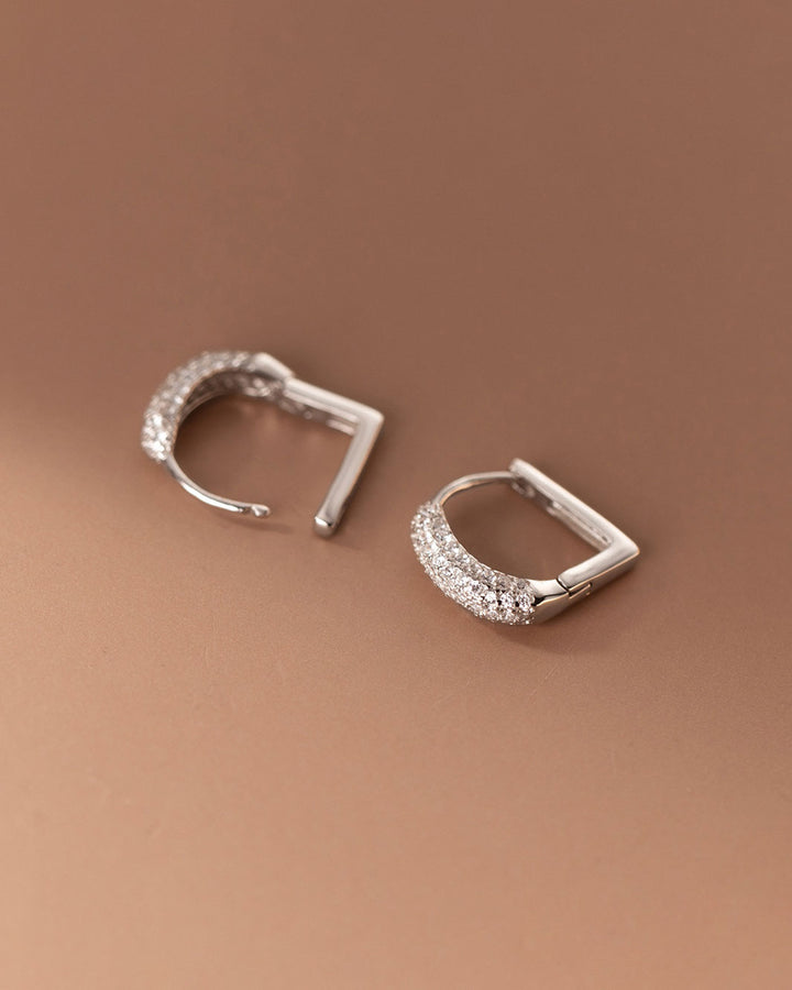 Phebe Diamante Hoop Earrings