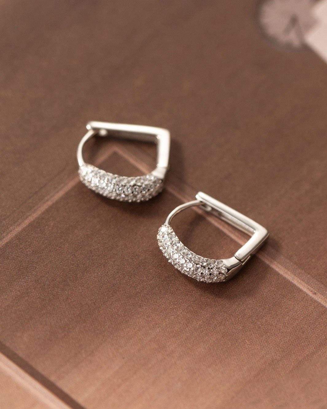 Phebe Diamante Hoop Earrings