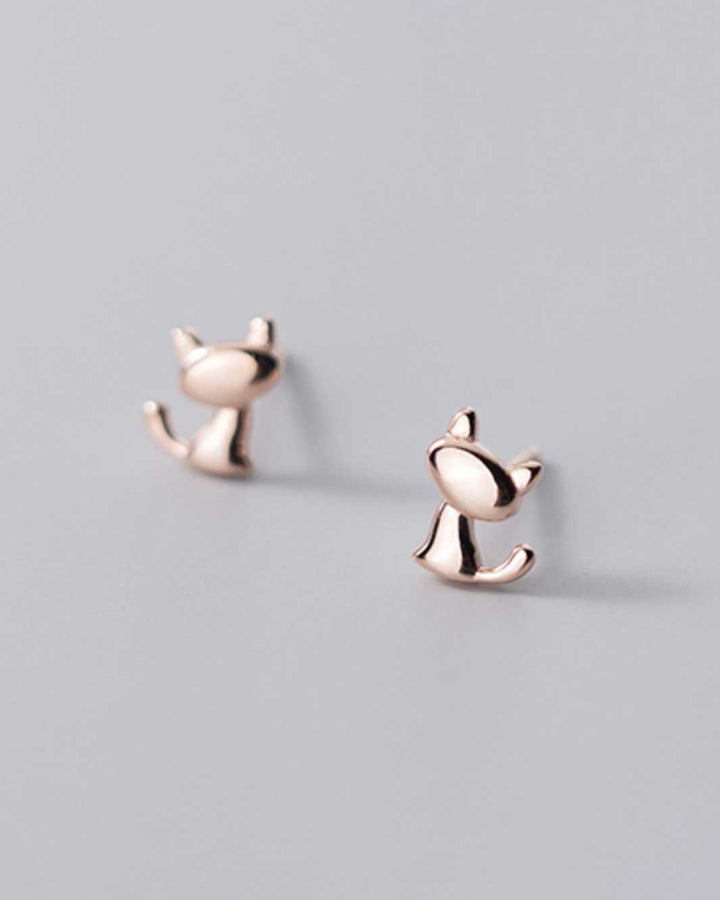 Cat Stud Earrings