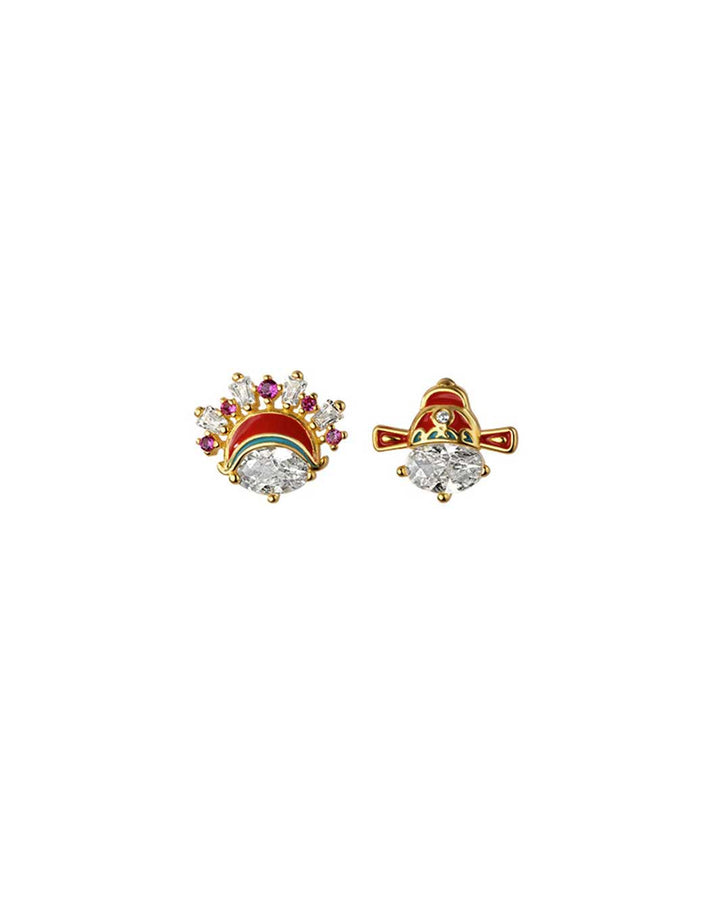 Peking Opera Character Stud Earrings