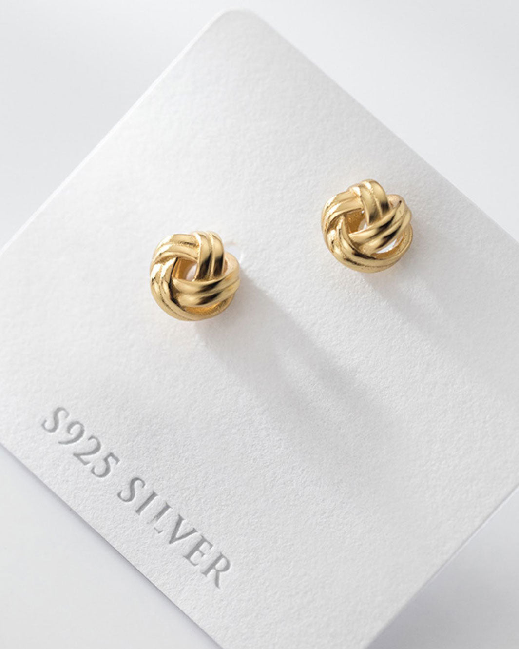 Golden Knot Stud Earrings