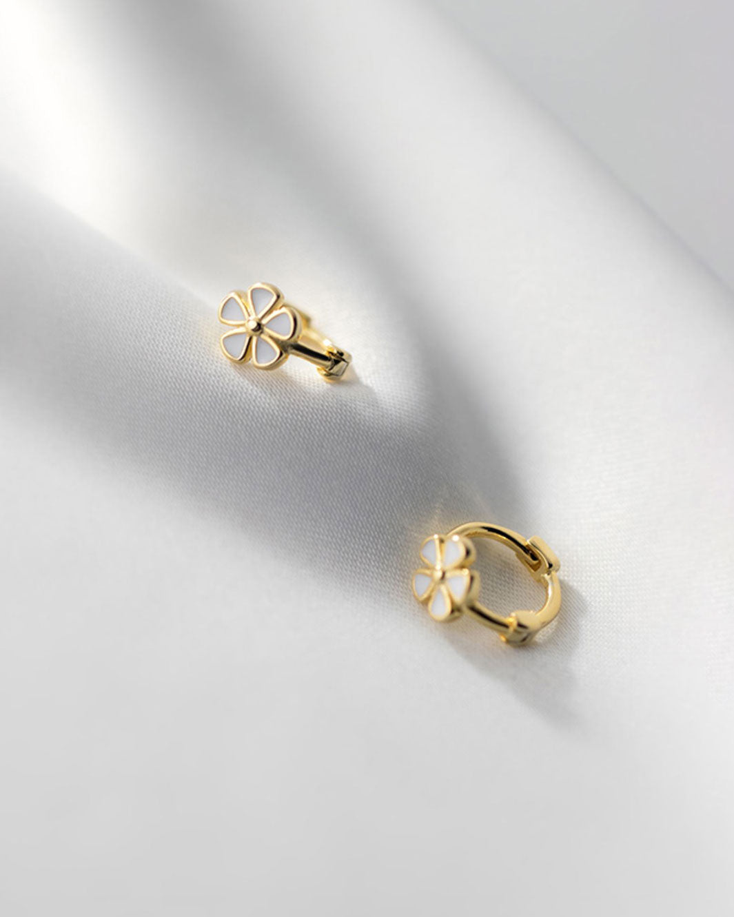 Floral Huggie Earrings