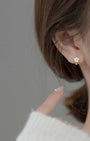 Floral Huggie Earrings