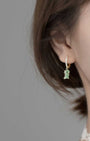 Green Dino Hoop Earrings