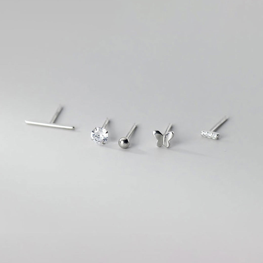 Basic Mismatch Stud Earrings Set