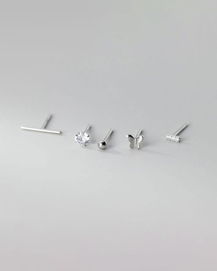 Basic Mismatch Stud Earrings Set