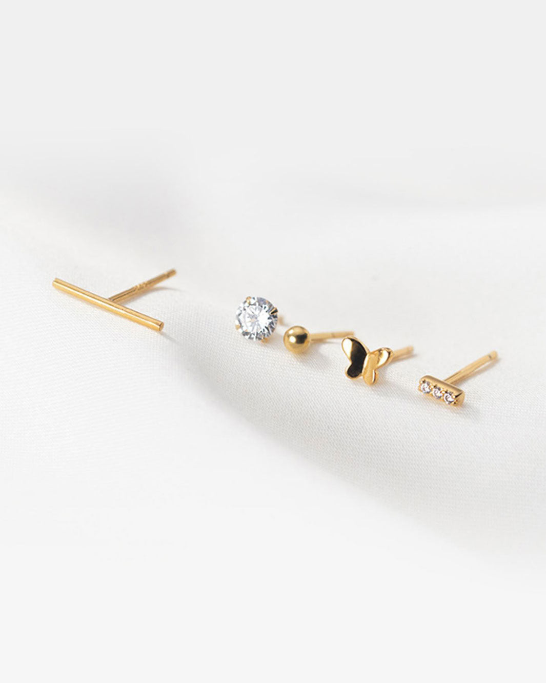 Basic Mismatch Stud Earrings Set