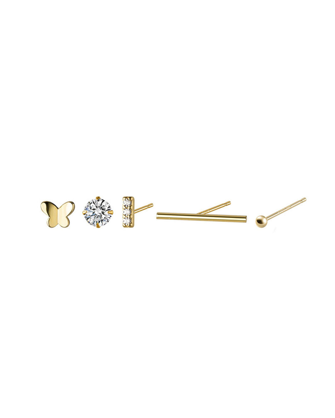 Basic Mismatch Stud Earrings Set