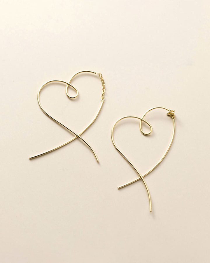 Chaviv Heart Drop Earrings