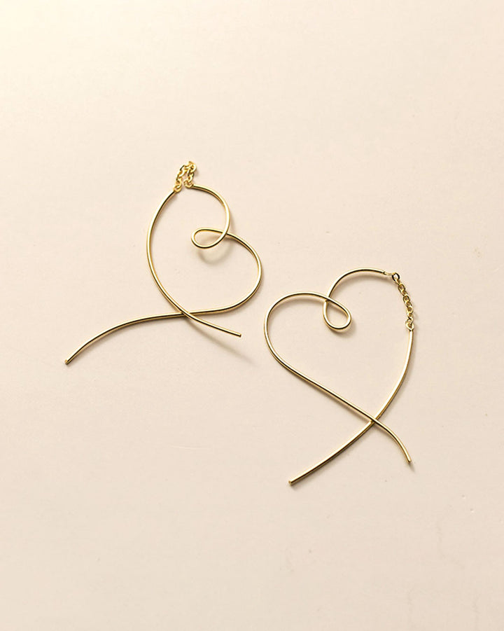 Chaviv Heart Drop Earrings