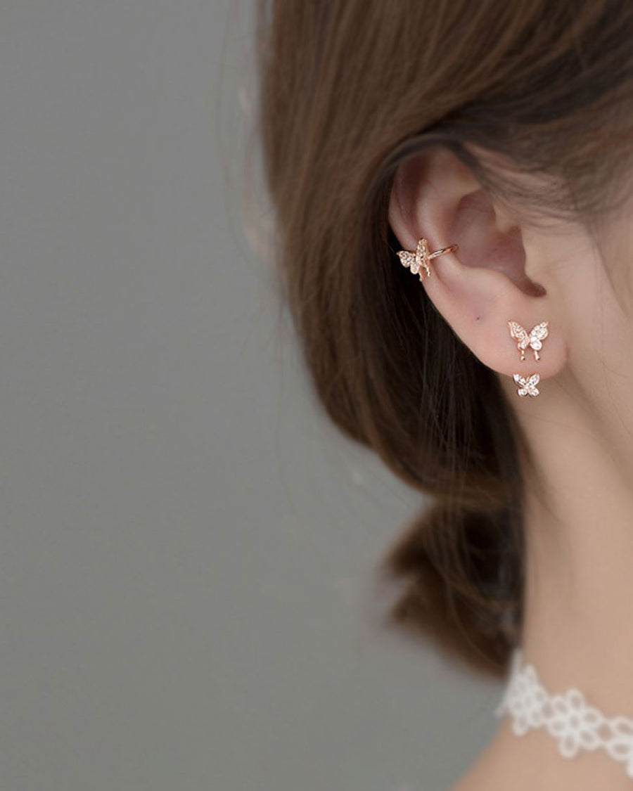Alexis Butterfly Ear Cuffs and Jacket Earrings 1000earring