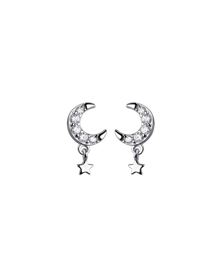 Luna Moon Stud Earrings