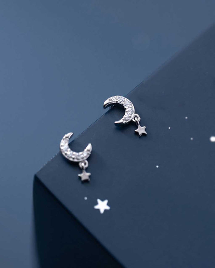 Luna Moon Stud Earrings