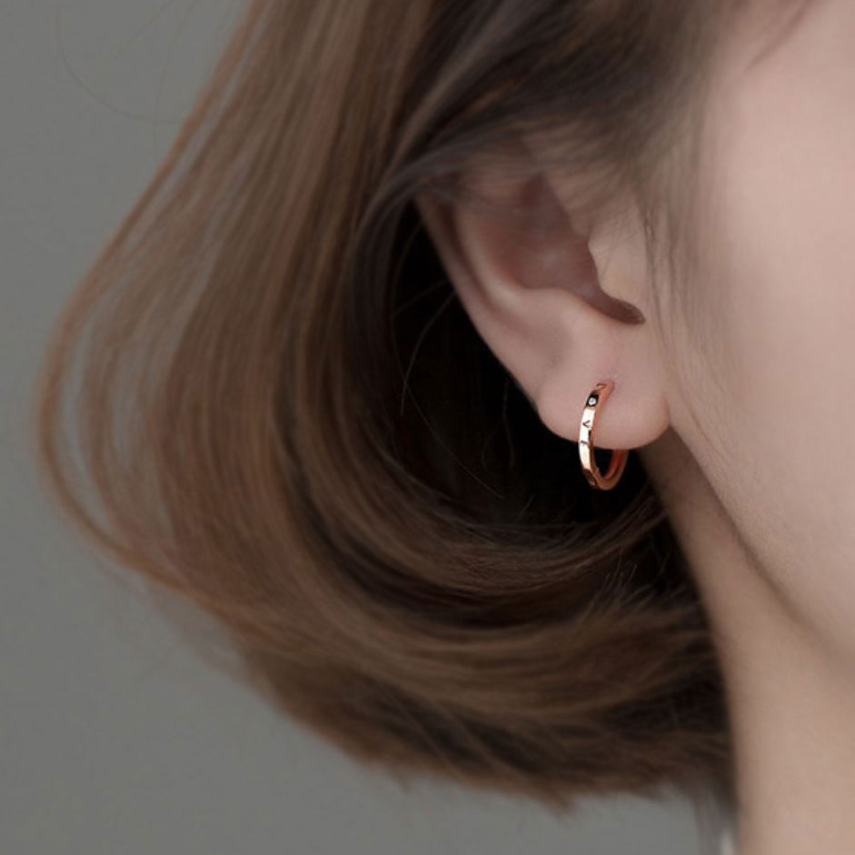 LOVE Engraved Hoop Earrings