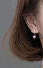 Violet Pearl Drop Earrings