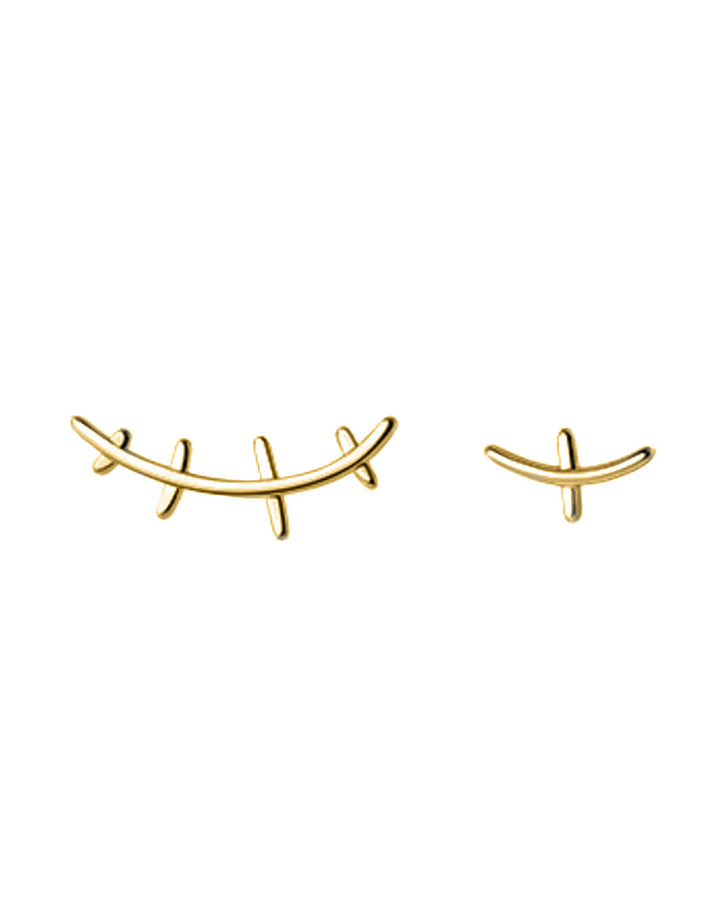 Caterpillar Mismatch Stud Earrings