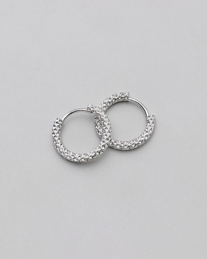 Kara Textured Hoop Earrings