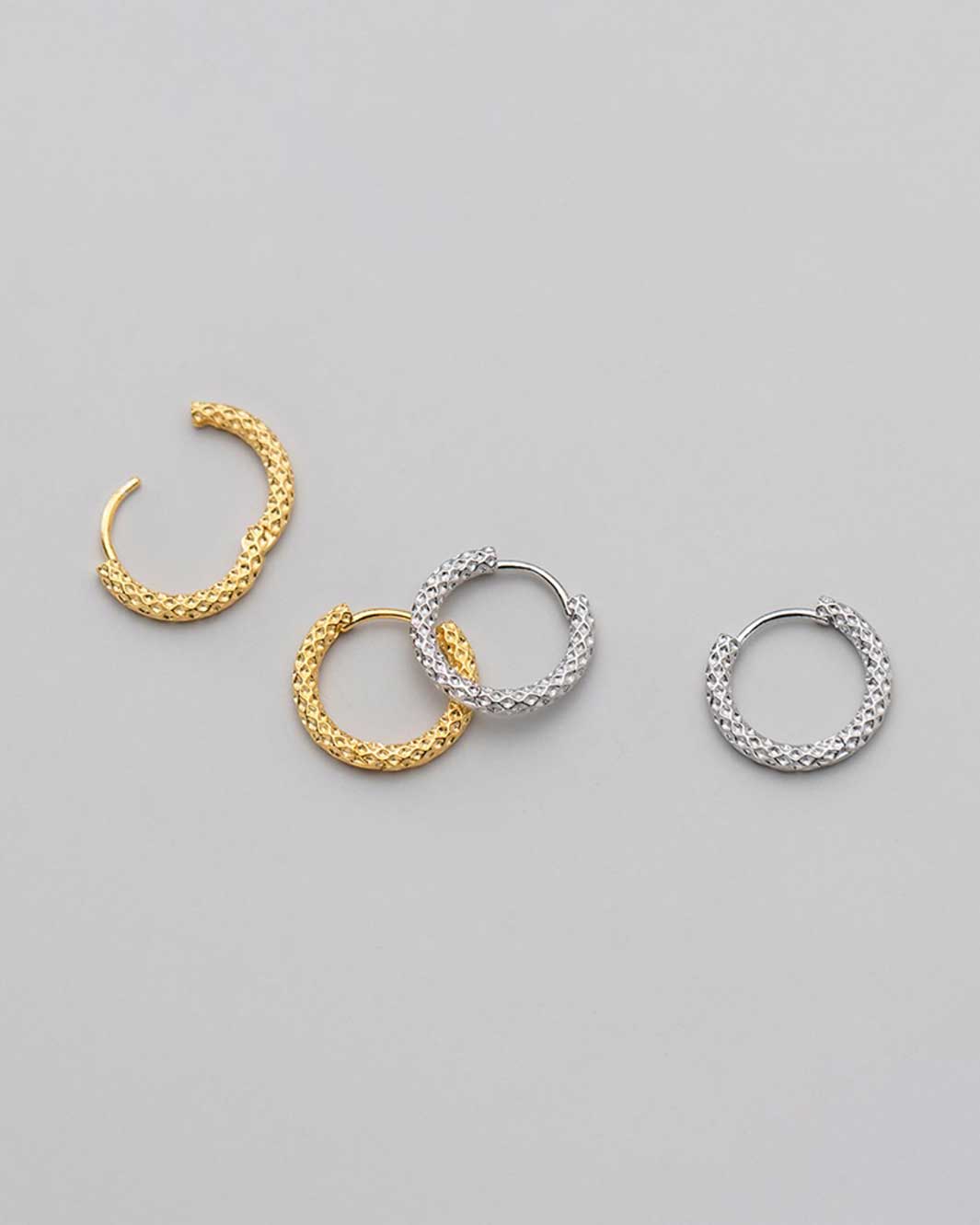 Kara Textured Hoop Earrings