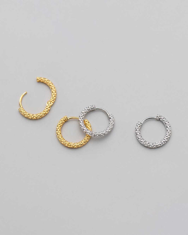 Kara Textured Hoop Earrings