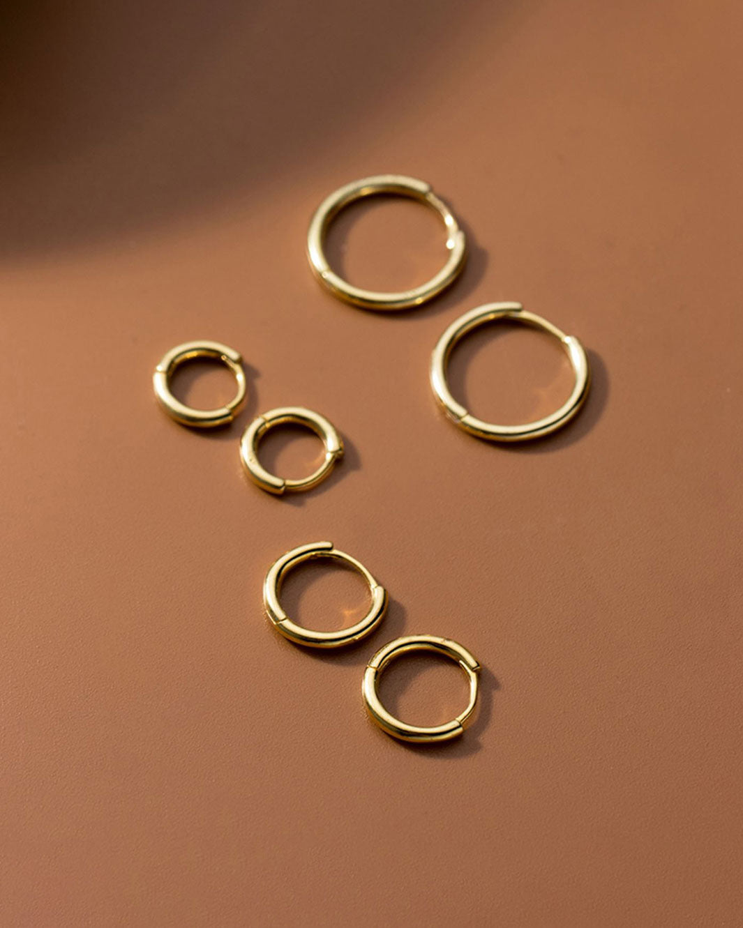 Round Huggie Hoop Earrings