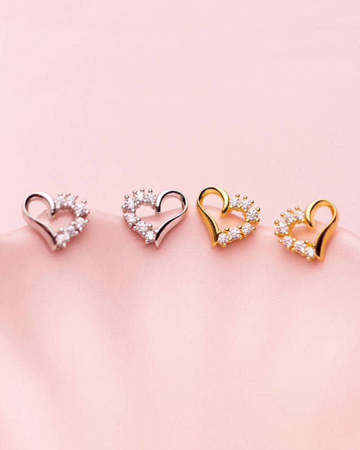 Amor Heart Stud Earrings