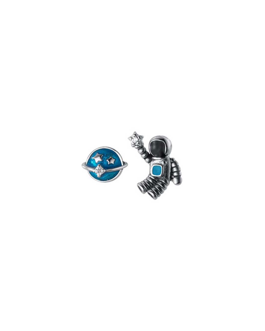 Stellar and Astronaut Mismatch Stud Earrings