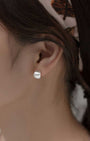 Matte Bean Stud Earrings