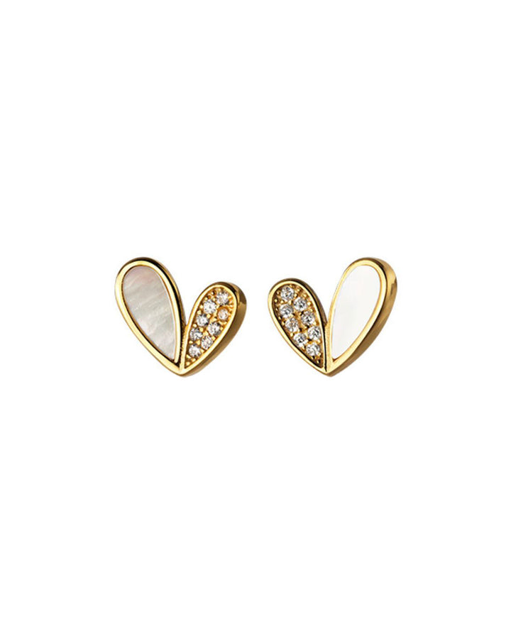 Bella Heart Stud Earrings