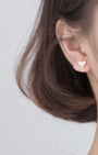 Diamante Heart and Bow & Arrow Stud Earrings