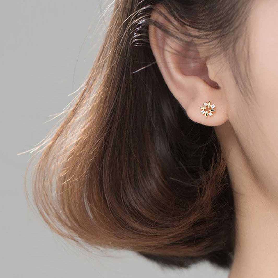 Dainty Floral Stud Earrings