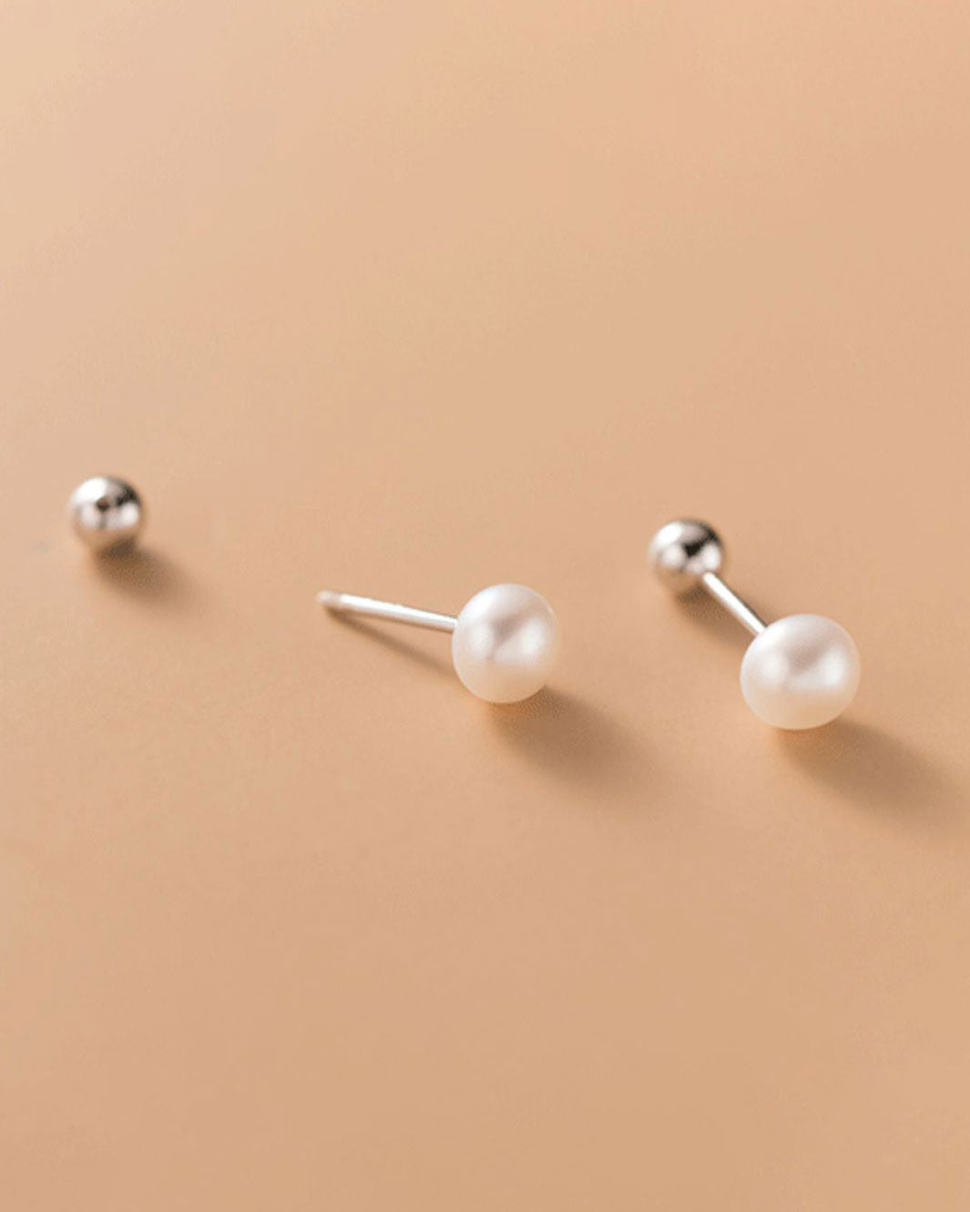 Classic Pearl Barbell Earrings