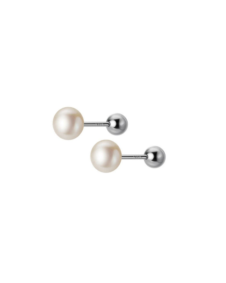 Classic Pearl Barbell Earrings