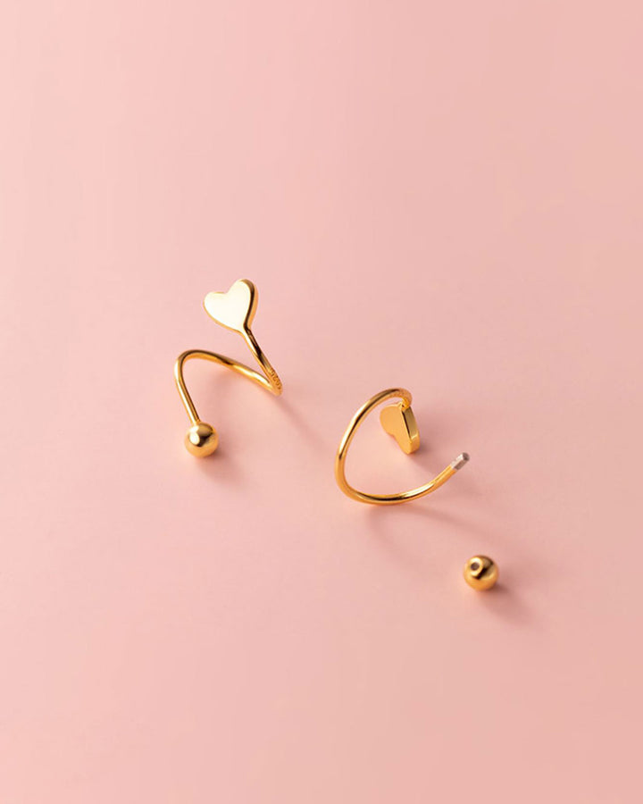 Paris Love Spiral Stud Earrings