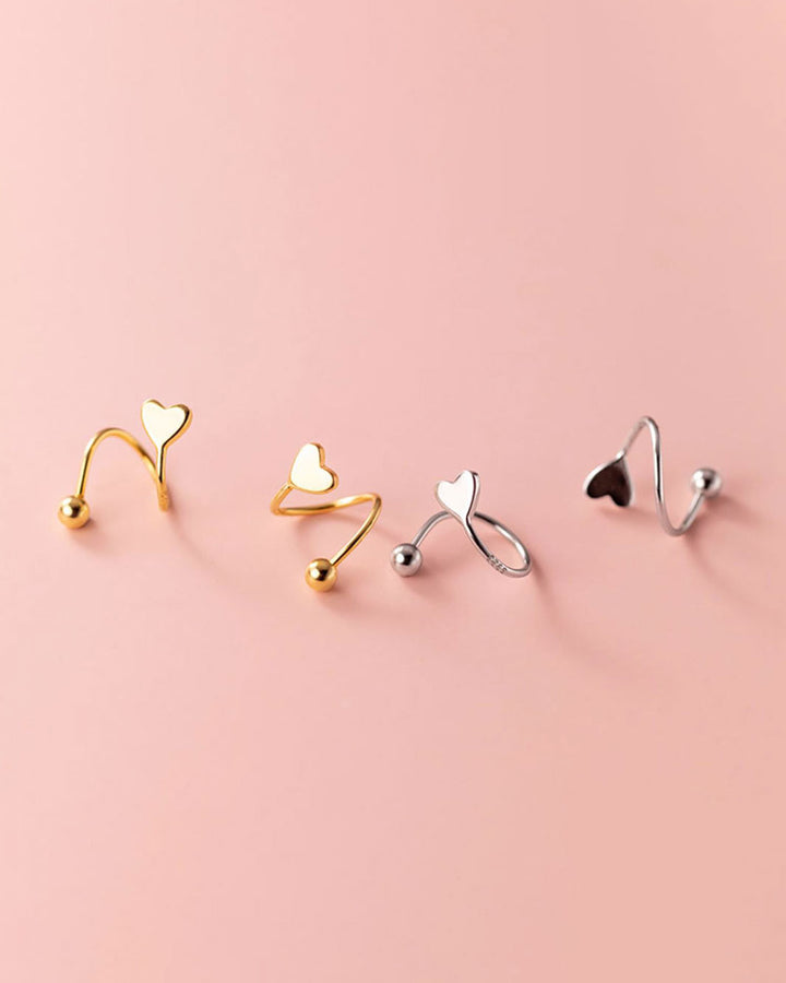 Paris Love Spiral Stud Earrings