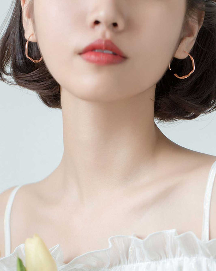 Wavy Hoop Earrings