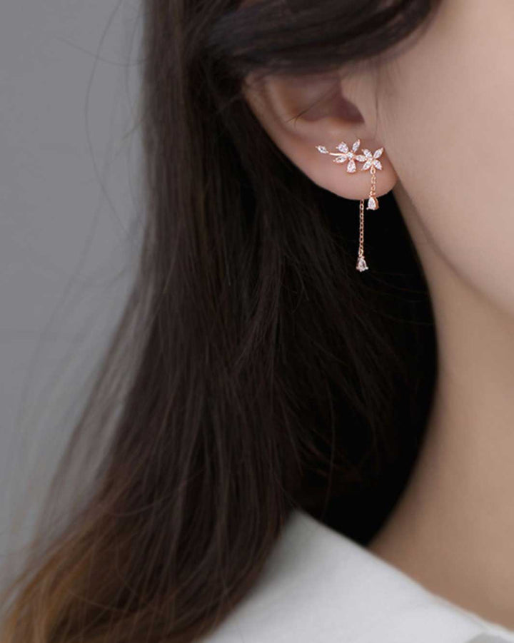 Floral Petals Drop Earrings