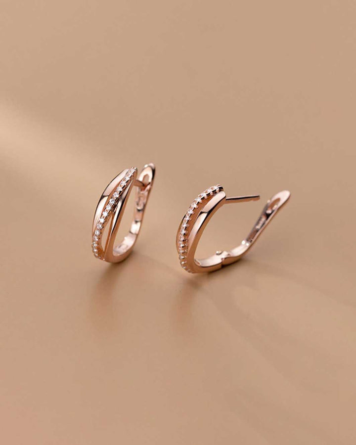 Adelaide Rounded Square Hoop Earrings